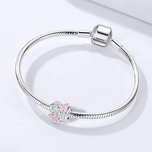 GMXLin Butterfly Flower Heart Charm Bead for Women Girl Bracelets Grandma Mother Sister Best Friends Birthday Gifts in Saudi Arabia