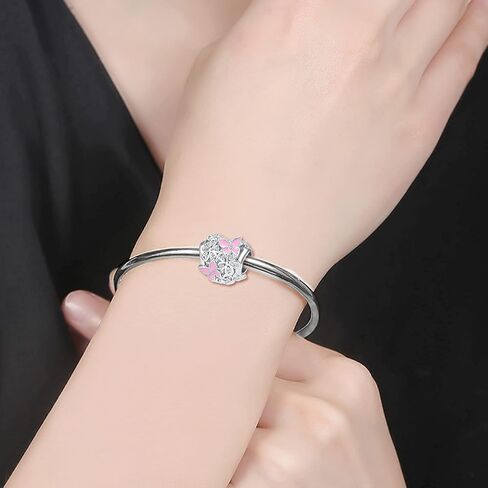 GMXLin Butterfly Flower Heart Charm Bead for Women Girl Bracelets Grandma Mother Sister Best Friends Birthday Gifts in Saudi Arabia
