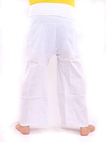 jing shop Men's Thai Fisherman Pants Solid Color with One Side Pocket in Kuwait