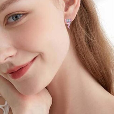 Axolotl Stud Earrings for Women 925 Sterling Silver Axolotl Earrings Hypoallergenic Animal Jewelry Gift in Saudi Arabia