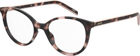Levi's Women's LV 1031 Cat Eye Prescription Eyewear Frames, Pink Havana/Demo Lens, 51 mm, 17mm in Saudi Arabia