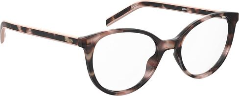 Levi's Women's LV 1031 Cat Eye Prescription Eyewear Frames, Pink Havana/Demo Lens, 51 mm, 17mm in Saudi Arabia