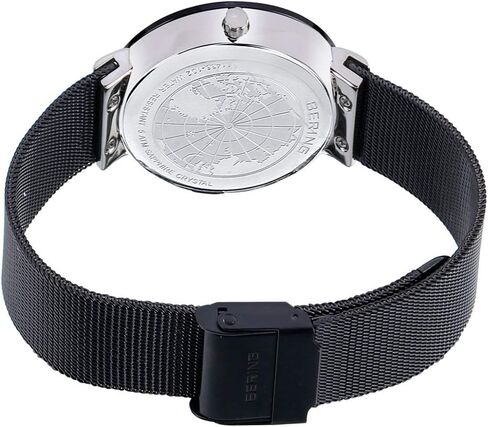 ساعة بيرينغ للنساء انالوج كوارتز سيراميك مع حزام من الفولاذ المقاوم للصدأ وكريستال الياقوت in Kuwait