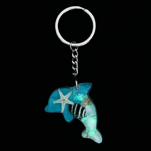 FM FM42 Multicolor Glow in the Dark Seashell Starfish Dolphin Turtle Keychain in Kuwait