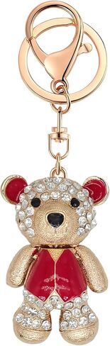 Cute Keychain Women Key Chains For Car Kawaii Anime Crystal Bling Pink Keychains Ring For Bag Purse Charm Accessories in Kuwait