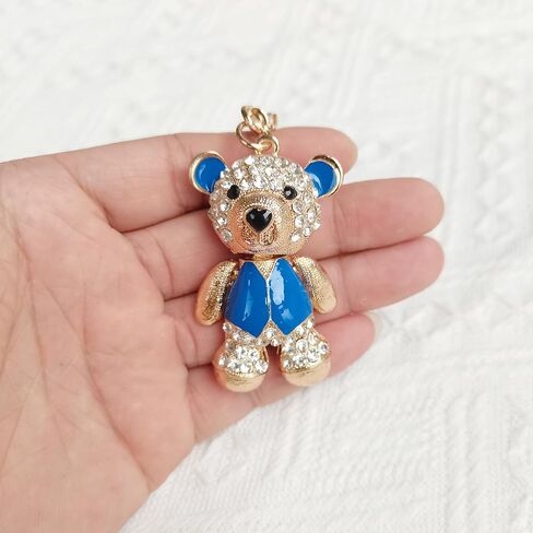 Cute Keychain Women Key Chains For Car Kawaii Anime Crystal Bling Pink Keychains Ring For Bag Purse Charm Accessories in Kuwait