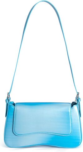 حقيبة يد كتف لامعة من ياكوس للنساء، حقائب يد عصرية من الجلد النباتي مع سحاب مصمم للسهرة in Kuwait