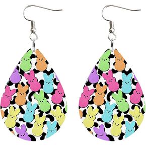Easter Dangle Earrings for Women, Cute Bunny Drop Dangle Earrings for Girls, Easter Bunny Acrylic Earrings, Easter Accessories Gifts for Holiday