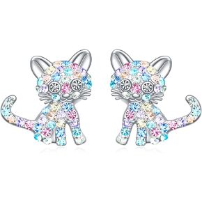 Kitty Cat Stud Earrings for Girls,Kitten Cat Earrings Gifts Jewelry for Women