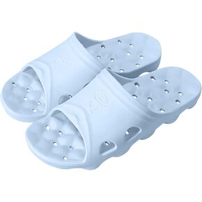 BAI HOU Shower Slipper,Slippers with Drainage Holes,Quick Drying Non-Slip Slippers, Bathroom Slippers Gym Slippers Soft Sole Open Toe House Slippers for Men and Women EVA Platform