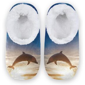 Naanle Women's Closed Back House Slippers Memory Foam Slippers Comfy Slippers Floral Indoor Outdoor Winter Bedroom Shoes Fuzzy Fleece Warm Home Slippers with Anti-Slip Rubber Sole in Kuwait