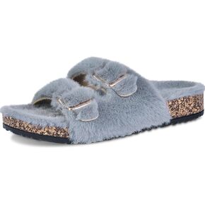 شبشب نسائي من Cozyfurry مفتوح عند أصابع القدم وبطانة غامقة مع دعم للقوس، شبشب خارجي بإبزيم قابل للتعديل in Kuwait