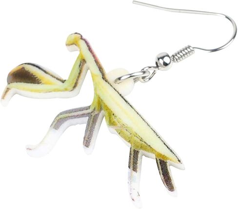DUOWEI Acrylic Cute Brown Devil Horse Mantis Earrings Insect Dangle Drop Jewelry for Women Girls Teens Funny Gifts in Saudi Arabia