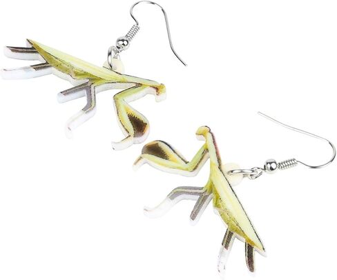 DUOWEI Acrylic Cute Brown Devil Horse Mantis Earrings Insect Dangle Drop Jewelry for Women Girls Teens Funny Gifts in Saudi Arabia