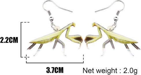 DUOWEI Acrylic Cute Brown Devil Horse Mantis Earrings Insect Dangle Drop Jewelry for Women Girls Teens Funny Gifts in Saudi Arabia