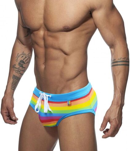 UXH Mens Swimsuit Briefs Padded Swimwear Stitching Sexy Fashion Swimming Bikini Board Beach Surfing Swim in Kuwait