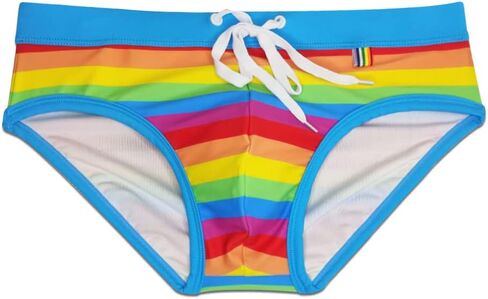 UXH Mens Swimsuit Briefs Padded Swimwear Stitching Sexy Fashion Swimming Bikini Board Beach Surfing Swim in Kuwait