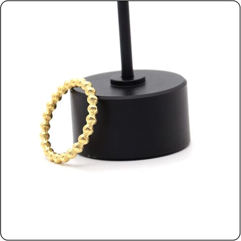 Fusamk Fashion 18K Gold Stacking Ring Stainless Steel 2MM Bead Ring in Saudi Arabia