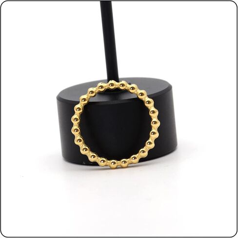 Fusamk Fashion 18K Gold Stacking Ring Stainless Steel 2MM Bead Ring in Saudi Arabia