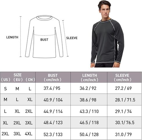 قمصان Arcweg للرجال بأكمام طويلة بعامل حماية من أشعة الشمس 50+ قمصان للحماية من الشمس قمصان حماية من الطفح الجلدي SPF تي شيرت للصيد والمشي لمسافات طويلة والجري in Kuwait
