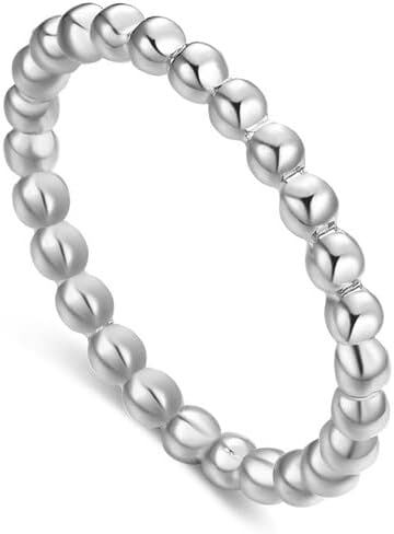 Fusamk Fashion 18K Gold Stacking Ring Stainless Steel 2MM Bead Ring in Saudi Arabia