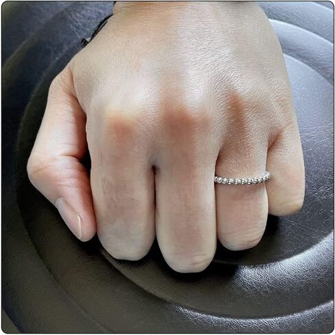Fusamk Fashion 18K Gold Stacking Ring Stainless Steel 2MM Bead Ring in Saudi Arabia