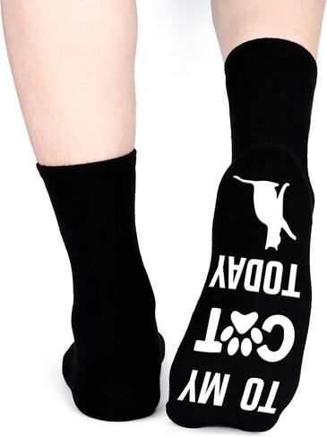 Belloxis القط الجوارب الرجال القط هدايا لمحبي القطط القط أبي هدايا للرجال الذين لديهم كل شيء قبضة الجوارب جوارب بأشكال مضحكة الجوارب السوداء in Kuwait