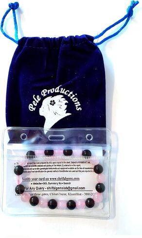 سوار من الاحجار الكريمة العلاجية، سوار طاقة ايجابية، خرز شونجيت وكوارتز وردي، حماية من الطاقة السلبية، سوار خرز للتأريض والحماية، شونجيت وكوارتز وردي in Kuwait