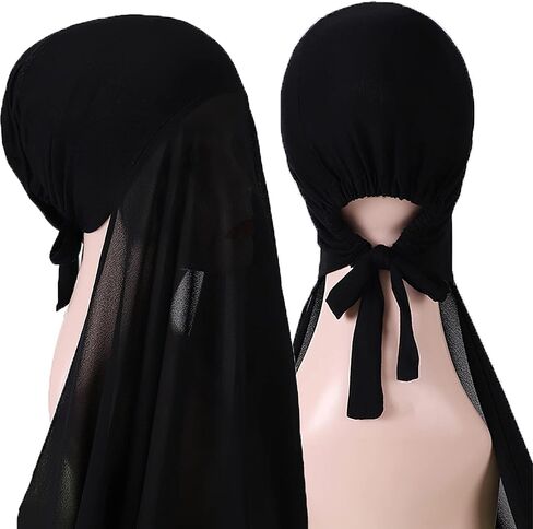 amokk Chiffon Hijab for Women with Undercap Solid Muslim Head Scarf Included 12 pcs Hijab Pins in Saudi Arabia