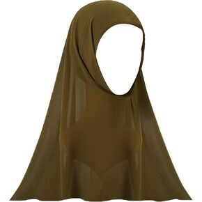 amokk Chiffon Hijab for Women with Undercap Solid Muslim Head Scarf Included 12 pcs Hijab Pins in Kuwait