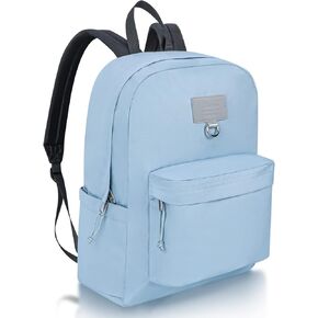 SIMTOP Travel Backpack Casual Daypack Backpacks, Lightweight Travel Backpack Durable Polyester Fabric for Work Travel, YKK Zipper Water Resistant Daypack. Light Blue Backpack