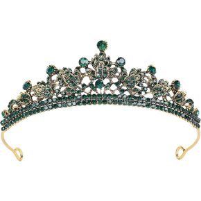 ShulaSHOP Queen Crown للنساء، تاج فضي باروكي لحفلات الزفاف والتيجان، إكسسوارات شعر لحفلات أعياد الميلاد والهالوين
