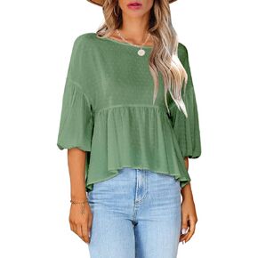 BBcoch ملابس علوية غير رسمية للنساء قمصان عمل برقبة على شكل V وأكمام طويلة بلوزات شيفون ملابس احترافية مع أزرار أكمام in Kuwait