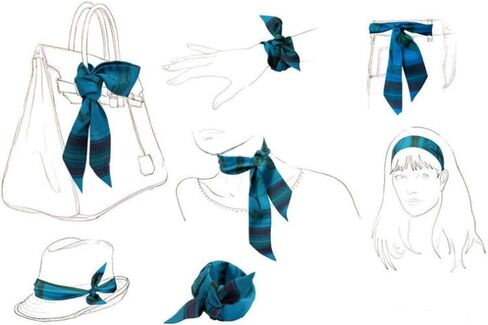 IMLECK مخطط الحب الموضة منديل حقيبة يد الشعر وشاح سوار هدية in Kuwait