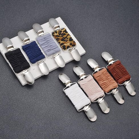 Akeoqi 8Pcs Fit Dress Cinch Clips Set Shawl Sweater Clips Cardigan Collar Clips Shirt Brooch Clips Elastic Hat Waist Back Cincher Clip for Women in Saudi Arabia