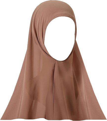 amokk Chiffon Hijab for Women with Undercap Solid Muslim Head Scarf Included 12 pcs Hijab Pins in Saudi Arabia