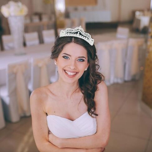 Ondder تاج فضي للنساء تاج للفتيات عيد ميلاد تاج الباروك وتاج للحفلات الراقصة وحفلات أعياد الميلاد in Kuwait