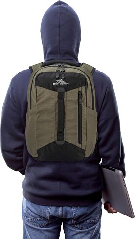 High Sierra Everyday Backpack w/Device Sleeve & Adjustable Straps, Grey Blue in Kuwait