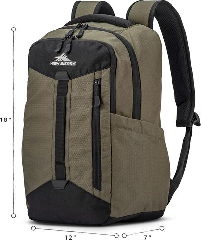 High Sierra Everyday Backpack w/Device Sleeve & Adjustable Straps, Grey Blue in Kuwait