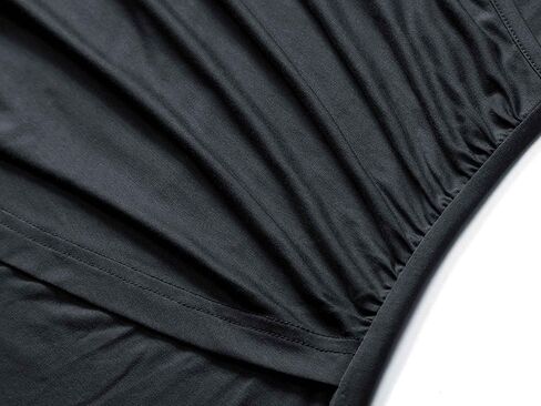 GUBERRY Women's Deep V Neck Short Sleeve Unique Cross Wrap Sexy Slim Fit Tops in Kuwait