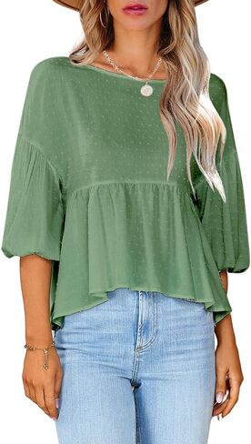 BBcoch ملابس علوية غير رسمية للنساء قمصان عمل برقبة على شكل V وأكمام طويلة بلوزات شيفون ملابس احترافية مع أزرار أكمام in Kuwait