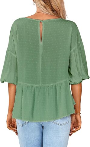 BBcoch ملابس علوية غير رسمية للنساء قمصان عمل برقبة على شكل V وأكمام طويلة بلوزات شيفون ملابس احترافية مع أزرار أكمام in Kuwait