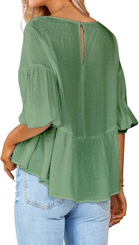 BBcoch ملابس علوية غير رسمية للنساء قمصان عمل برقبة على شكل V وأكمام طويلة بلوزات شيفون ملابس احترافية مع أزرار أكمام in Kuwait