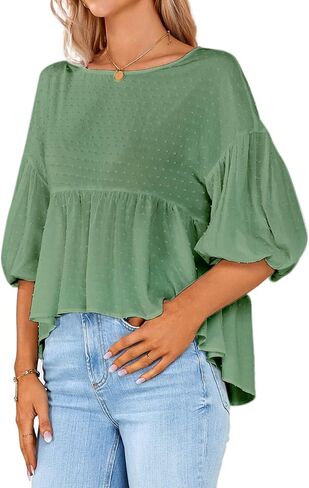 BBcoch ملابس علوية غير رسمية للنساء قمصان عمل برقبة على شكل V وأكمام طويلة بلوزات شيفون ملابس احترافية مع أزرار أكمام in Kuwait