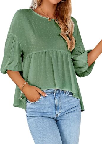 BBcoch ملابس علوية غير رسمية للنساء قمصان عمل برقبة على شكل V وأكمام طويلة بلوزات شيفون ملابس احترافية مع أزرار أكمام in Kuwait