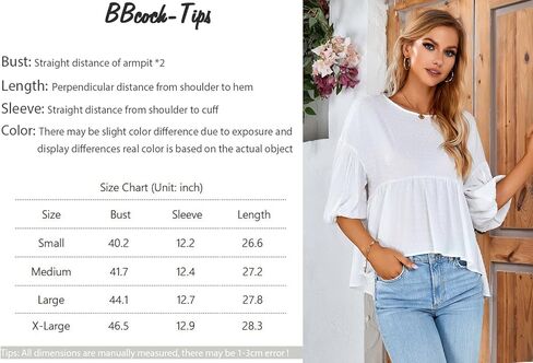 BBcoch ملابس علوية غير رسمية للنساء قمصان عمل برقبة على شكل V وأكمام طويلة بلوزات شيفون ملابس احترافية مع أزرار أكمام in Kuwait