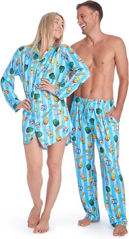 Marvel Avengers Adult His and Hers Matching Sleep Set Men's Lounge Pants or Women's Lounge Shirt in Saudi Arabia