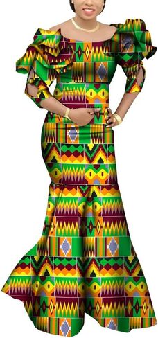 Fashion Robe Africaine Femme Elegant Maxi Long Dresses African Ankara Print Mermaid Dresses Dashiki Evening Gowns in Saudi Arabia
