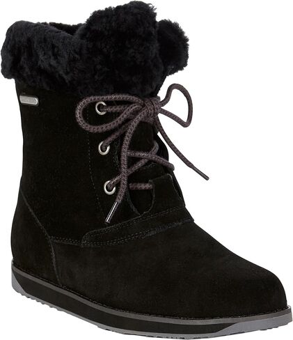 حذاء EMU Australia Shaw Lo للسيدات من بطانة الجلد مقاوم للماء باللون الأسود in Kuwait