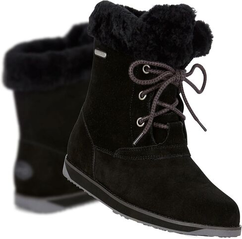 حذاء EMU Australia Shaw Lo للسيدات من بطانة الجلد مقاوم للماء باللون الأسود in Kuwait